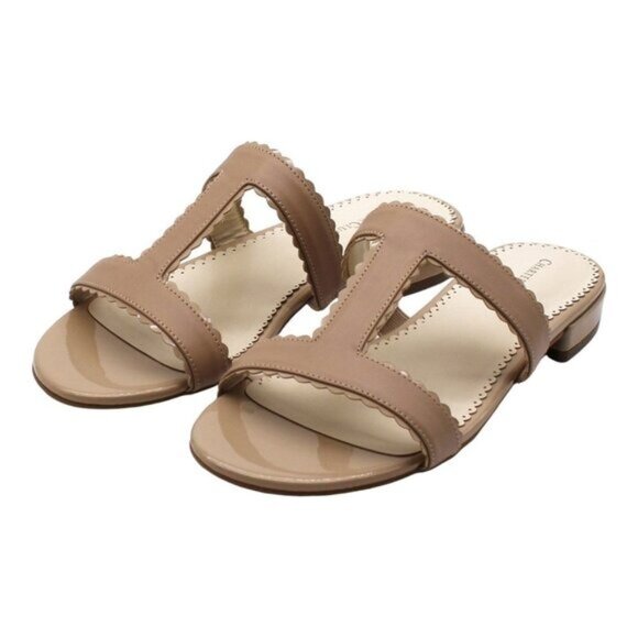 Lulia Womens Patent Round Toe Slide Sandals - Picture 1 of 9